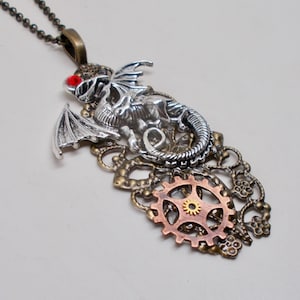 Steampunk pendant Steampunk necklace. Steampunk jewelry. image 1