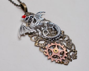 Steampunk   pendant Steampunk necklace. Steampunk jewelry.