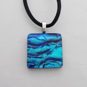 Dichroic glass pendant. dichroic necklace.