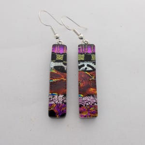 dichroic glass earrings