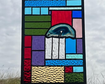 Stained glass panel ,sun catcher