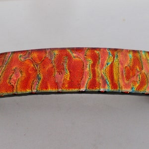 Large Dichroic glass hair barrette. Dichroic barrette. Hair barrette. image 1