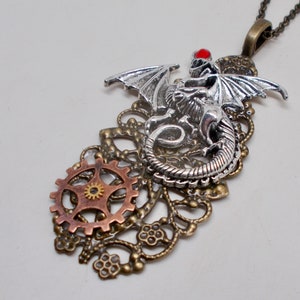 Steampunk pendant Steampunk necklace. Steampunk jewelry. image 3