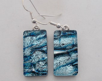 Dichroic glass .Dangle earrings. Drop earrings