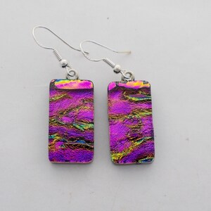 Dichroic glass earrings