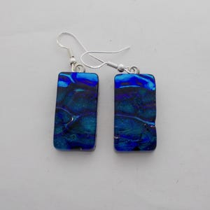 Dichroic glass .Dangle earrings. Drop earrings
