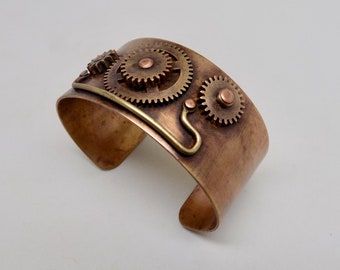 SALE...Steampunk jewelry.  cuff bracelet