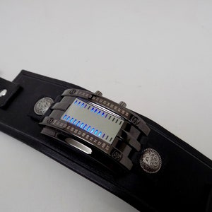 SALE... Wrist watch. LED watch. Binary watch.Steampunk Watch .Steampunk cuff watch.Digital watch.