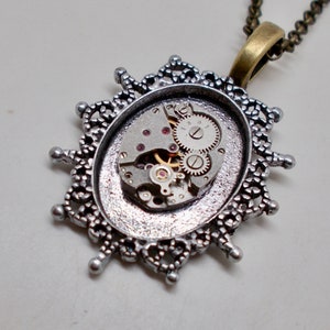 Steampunk pendant. Steampunk necklace. image 3