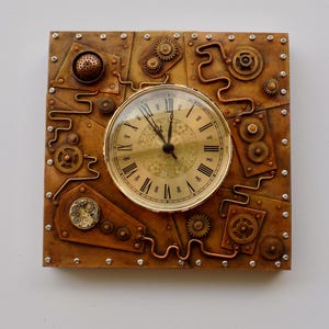 Steampunk wall clock
