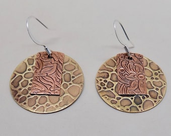 Mix metal  jewelry. Mixed metal earrings.