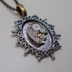 Steampunk pendant. Steampunk necklace. image 1