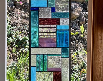 Stained glass panel ,sun catcher