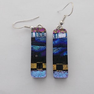 dichroic glass earrings