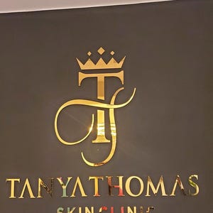 Corte a laser personalizado, placa de clínica, placa com design 3D em relevo, carta comercial, sinalização de saguão de oftalmologista, logotipo de recepção
