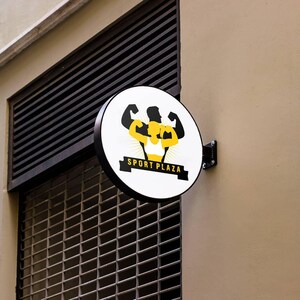 Double-sided Light Sign, illuminated Sign, Backlit | Light Box, Restaurant, Business Custom Street Sign