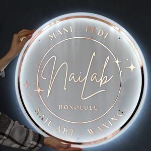 Neon Custom Logo, Acrylic Business sign, 3D LED Logo,  Neon Signs For Office Decor, Beauty Bar Logo Signage