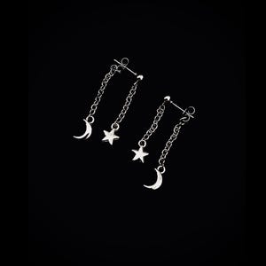 Night Court Earrings – Crescent Moon and Star Earrings – ACOTAR Jewelry – &quot;To the Stars&quot; Earrings – Celestial Earrings – Dreamer Earrings