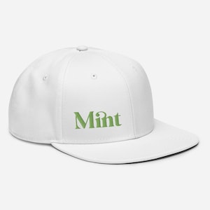 Fresh Snapback Hat - Green &quot;Mint&quot; on a clean white lid