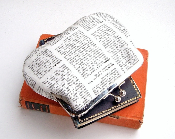 Bookish Dictionary Clutch Pouch Etsy