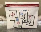 mahjongg zipper pouch personalize