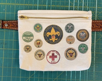 Vintage Boy Scout patches belt loop pouch