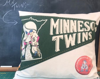 Minnesota Twins vintage pennant pillow