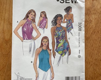 Kwik Sew sewing pattern 3308 halter tops