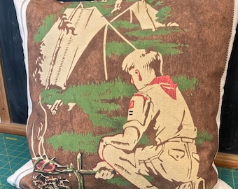 Boy Scout field book cover pillow