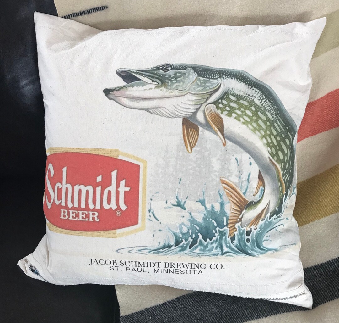 Schmidt Beer Muskie Pillow Etsy