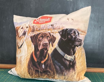 Schmidt beer labrador dogs pillow