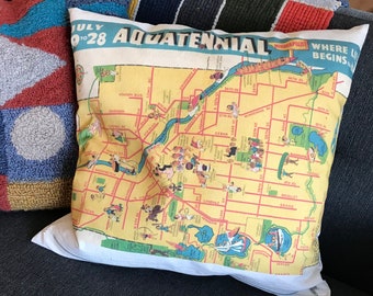 Minneapolis Aquatennial 1940 pillow