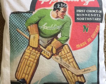 Minnesota North Stars Spalding Hockey pillow