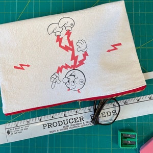 Reddy Kilowatt large zipper pouch image 3