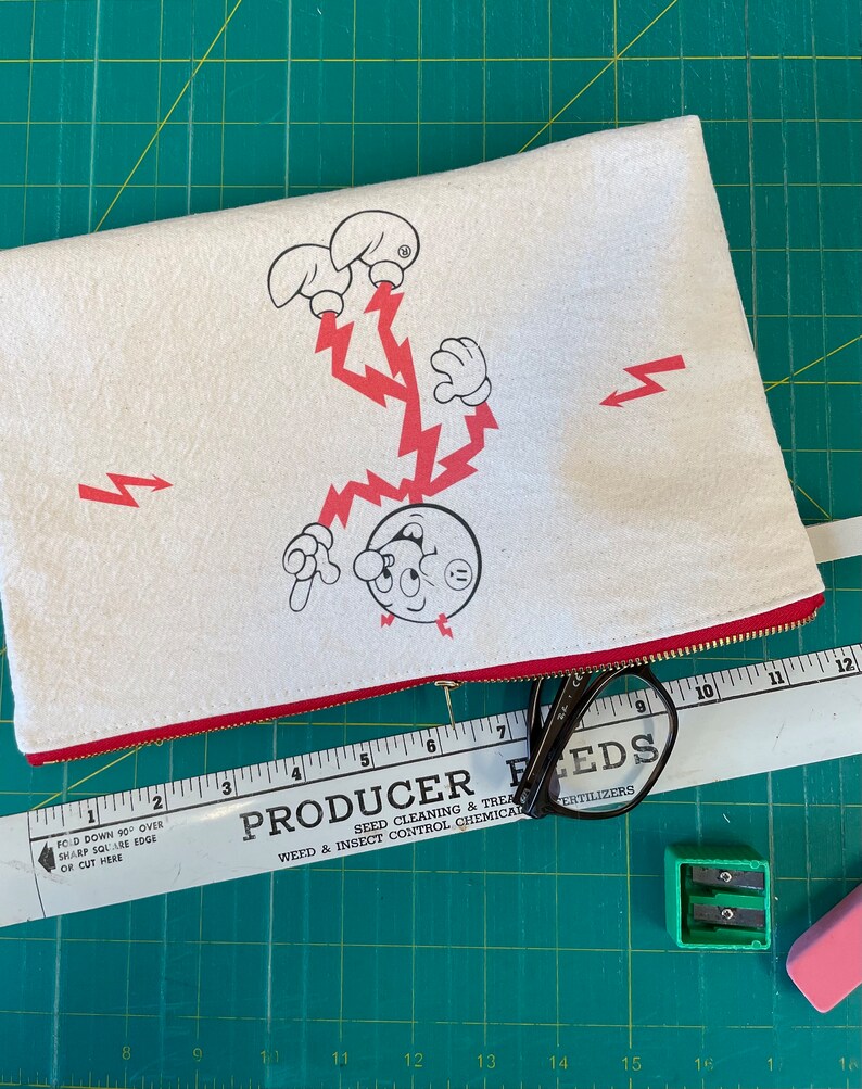 Reddy Kilowatt large zipper pouch image 3