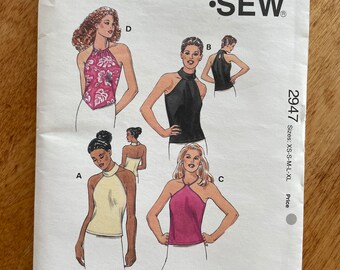 Kwik Sew sewing pattern 2947 halter tops