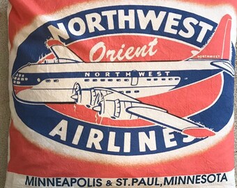 Northwest Orient Airlines Logo Pillow