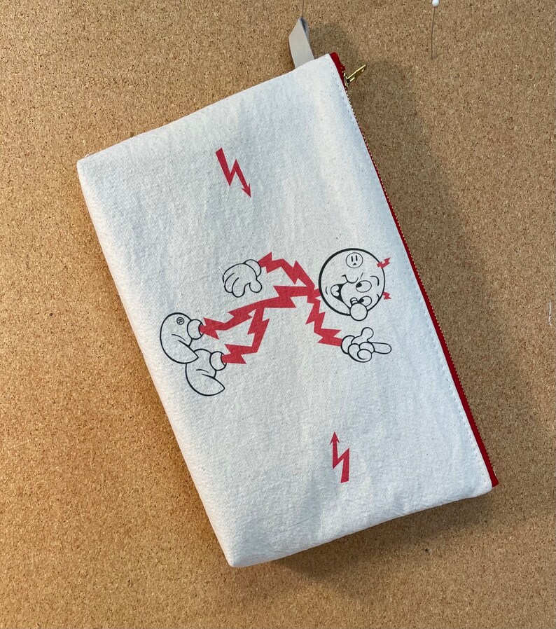 Reddy Kilowatt large zipper pouch image 1