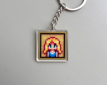 Portachiavi Haley di Stardew Valley, portachiavi Stardew Villagers, regalo per i fan di Stardew Valley