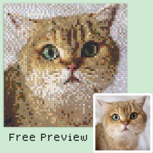 Custom Micro Brick Pixel Art Portrait, Free Preview, Building Brick Mosaic, DIY Handmade Wall Decor, Personalized From Photo