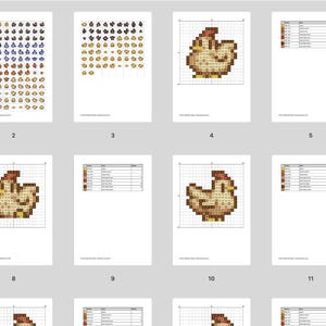 Stardew Valley クロスステッチパターン - 1200種類以上のパターンバンドル、すべての動物、すべてのポーズ、DMCカラー、PDFの即時ダウンロード 画像 8