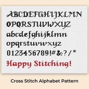 Cross Stitch Letters, Cross Stitch Alphabet Pattern, Cross Stitch Font, Cross Stitch Numbers, Embroidery Fonts, PDF Download