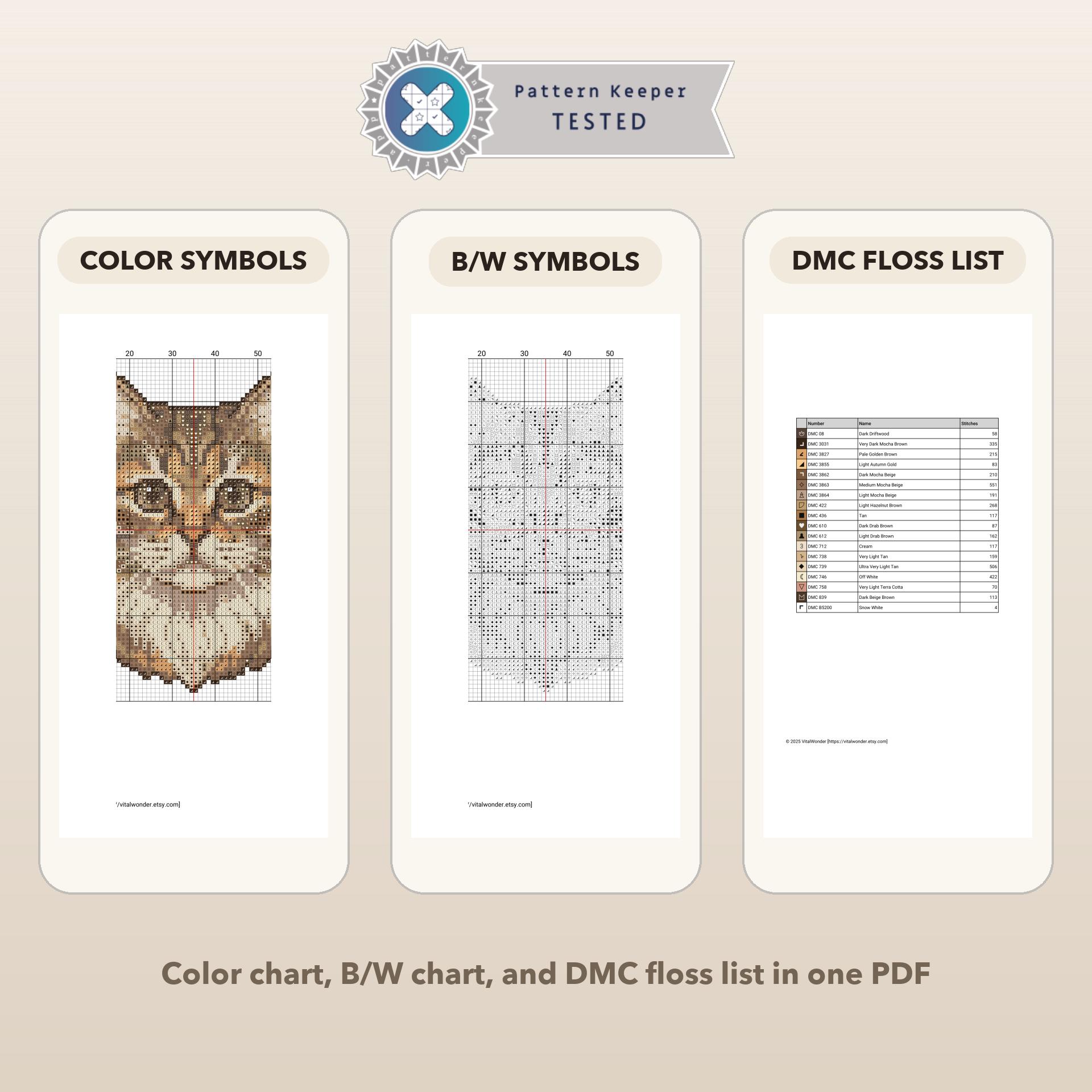 Tabby Cat Cross Stitch Pattern PDF, Modern Feline Portrait, DIY ...