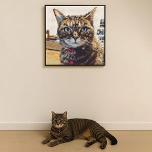Custom Micro Brick Pixel Art Portrait, Free Preview, Building Brick Mosaic, DIY Handmade Wall Decor, Personalized From Photo
