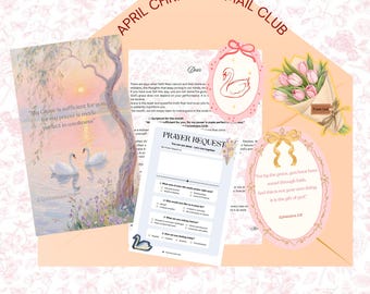 April Christian Snail Mail Club | Monthly Faith Mail | Bible Study & Devotional Letter | Christian Encouragement in the Mail