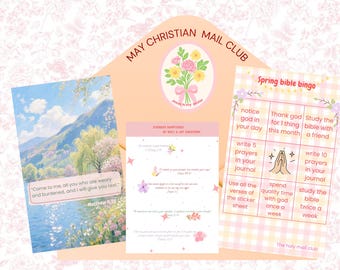 May Christian Snail Mail Club | Monthly Faith Mail | Bible Study & Devotional Letter | Christian Encouragement in the Mail