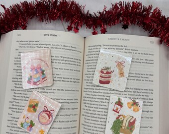 marcapáginas magnético navideño literario