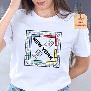 New York Monopoly Shirt, Carrie New York Monopoly Shirt, Trendy Shirt, And Just Like That Crewneck Shirt, New York Monopoly Tee