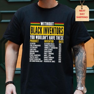 Black History Month T-Shirt, History Of Forgotten Black Inventors, Black History Month Gifts, Black History Shirts, Black Dad Shirt