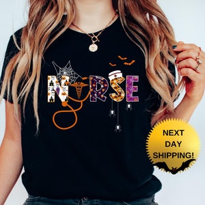 Halloween Nurse Shirt, Spooky Nurse Shirt, Nurse Halloween Gifts, Halloween Party Shirt, Halloween Shirt Nurse Fall Shirt, Halloween Shirt